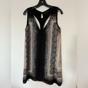 BCBG Max Azria Swing Dress, black/white bandana print, Size Small